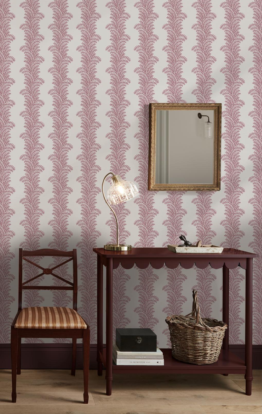 Whispering Fern Divine Damson Wallpaper