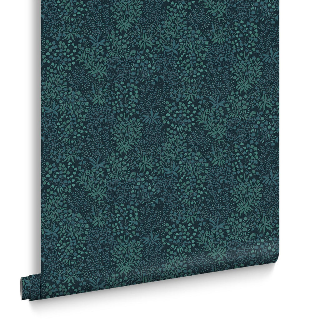 Daisyfield Petrol Wallpaper