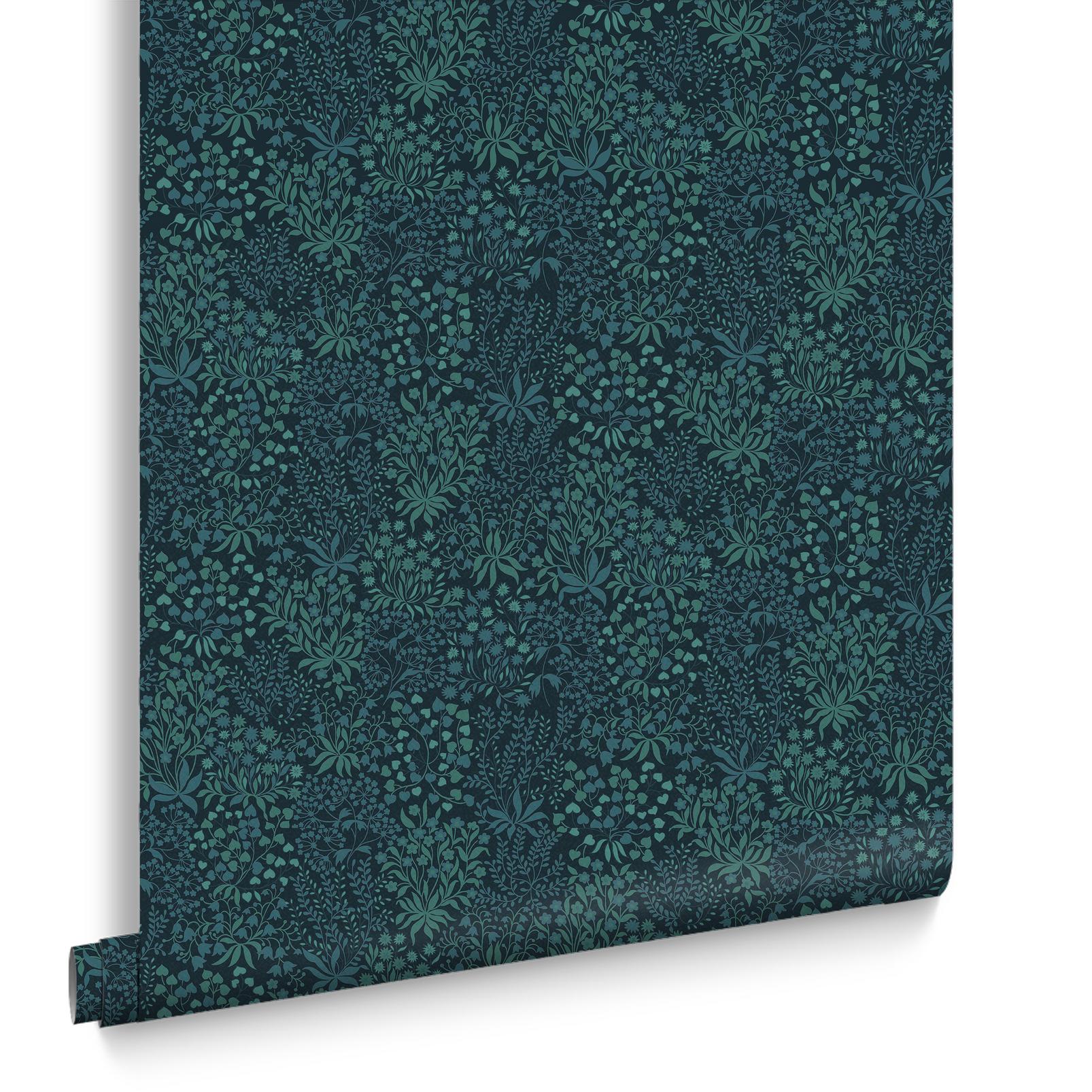 Daisyfield Petrol Wallpaper