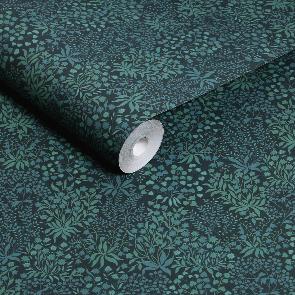 Daisyfield Petrol Wallpaper