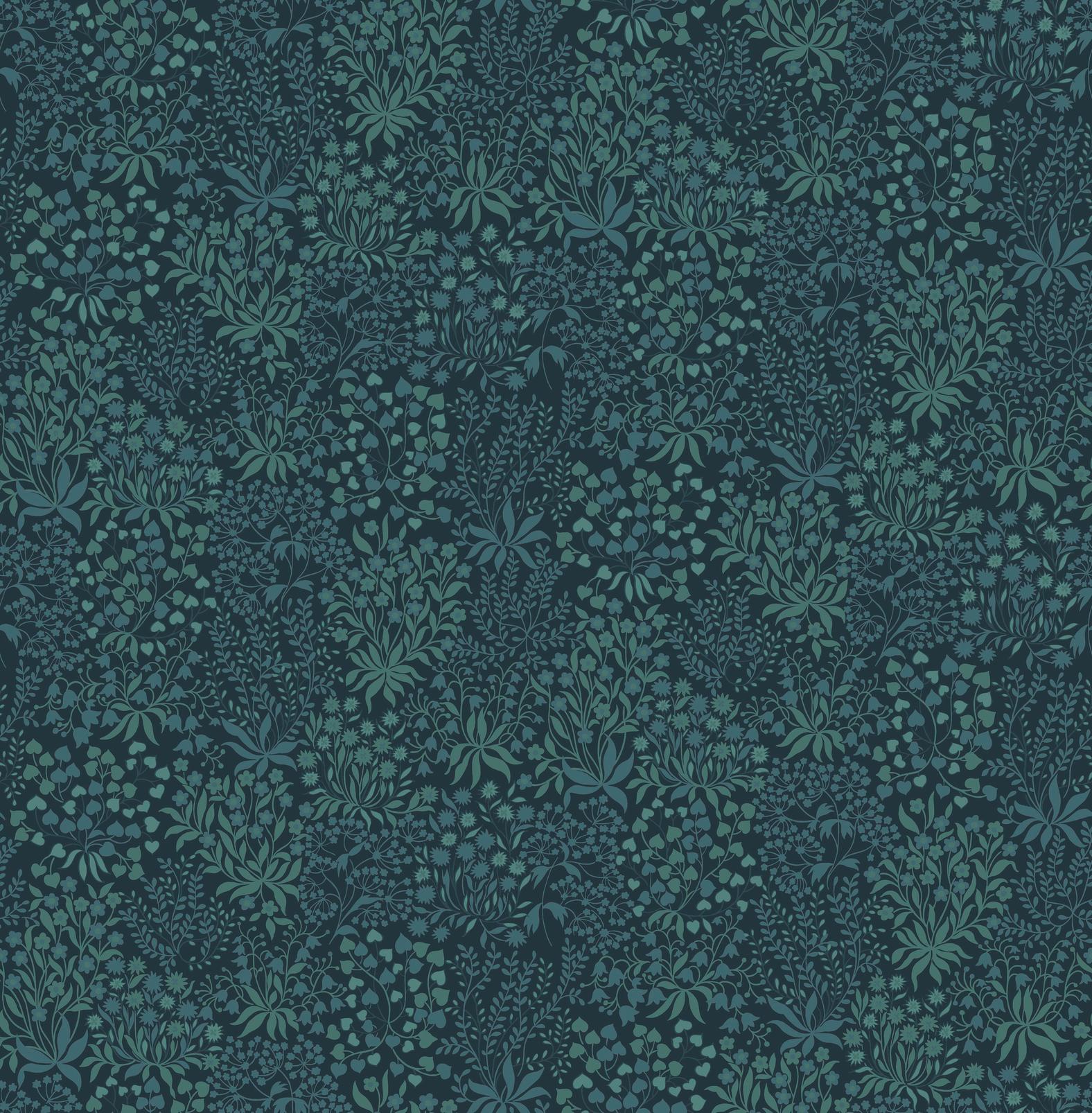 Daisyfield Petrol Wallpaper