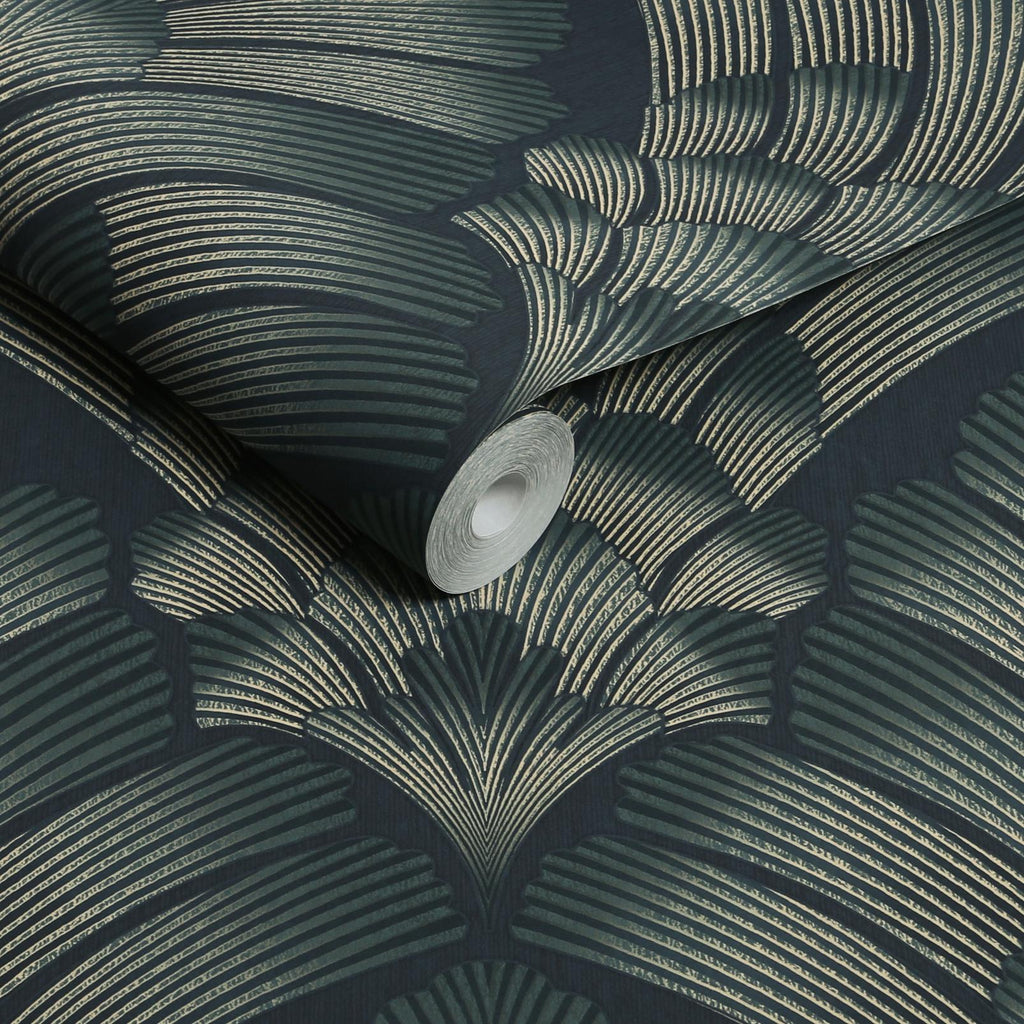 Renaissance Petrol Wallpaper