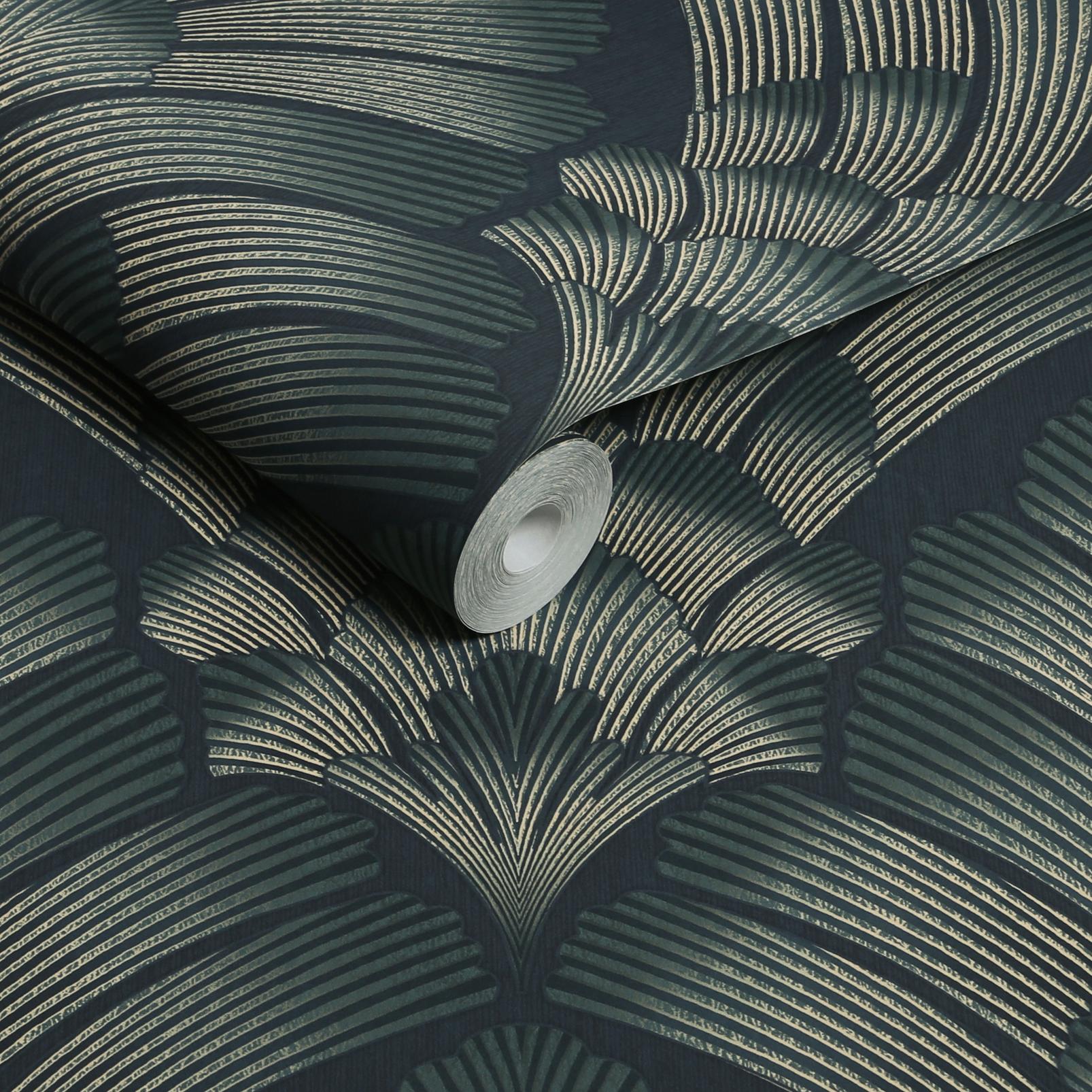 Renaissance Petrol Wallpaper
