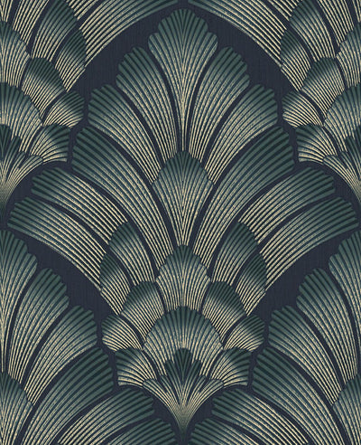 Renaissance Petrol Wallpaper