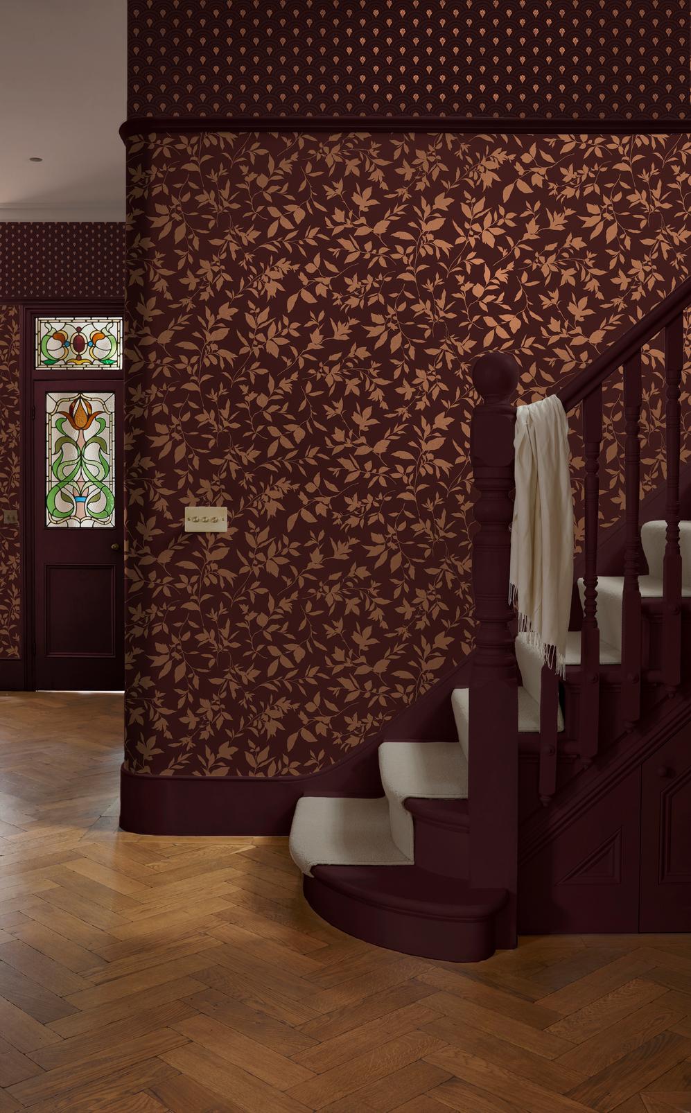 Midsummer Damson Wallpaper