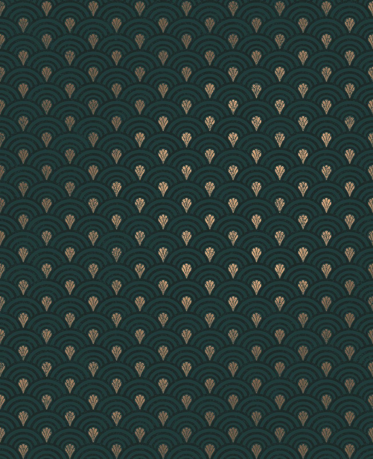 Nouveau Petrol Wallpaper