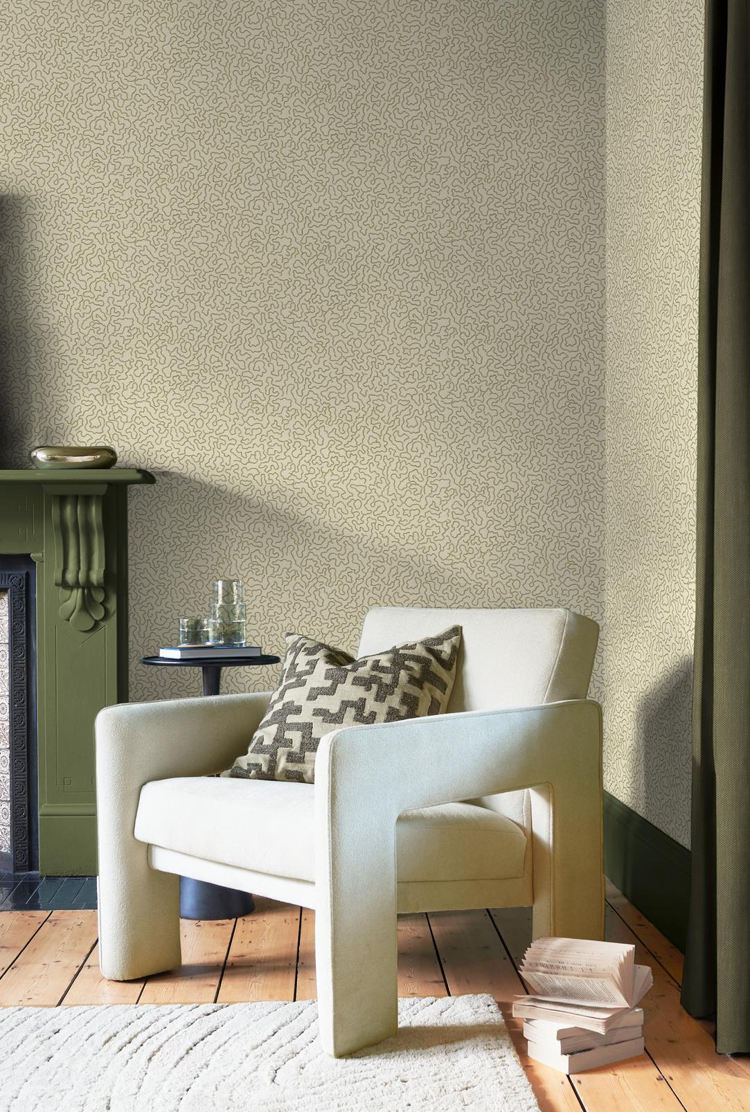 Watery Lane Linen Wallpaper