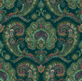 Paisley Tapestry Teal Wallpaper