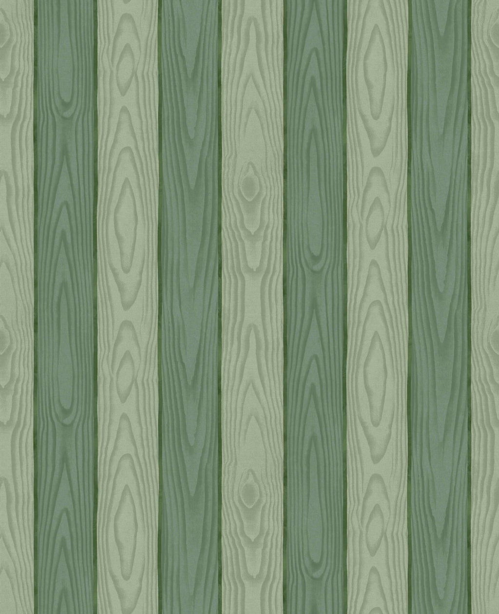 Kate Berry Moire Faux Bois Moss Wallpaper