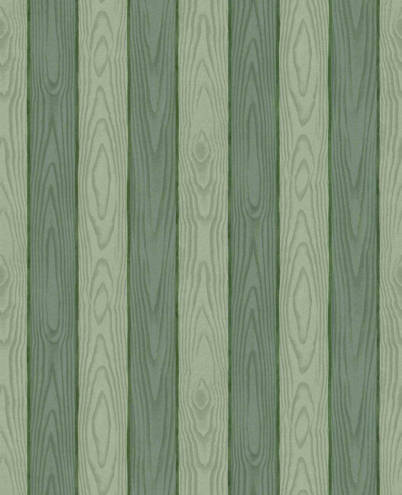 Kate Berry Moire Faux Bois Moss Wallpaper