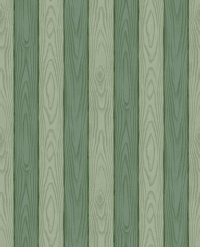 Kate Berry Moire Faux Bois Moss Wallpaper