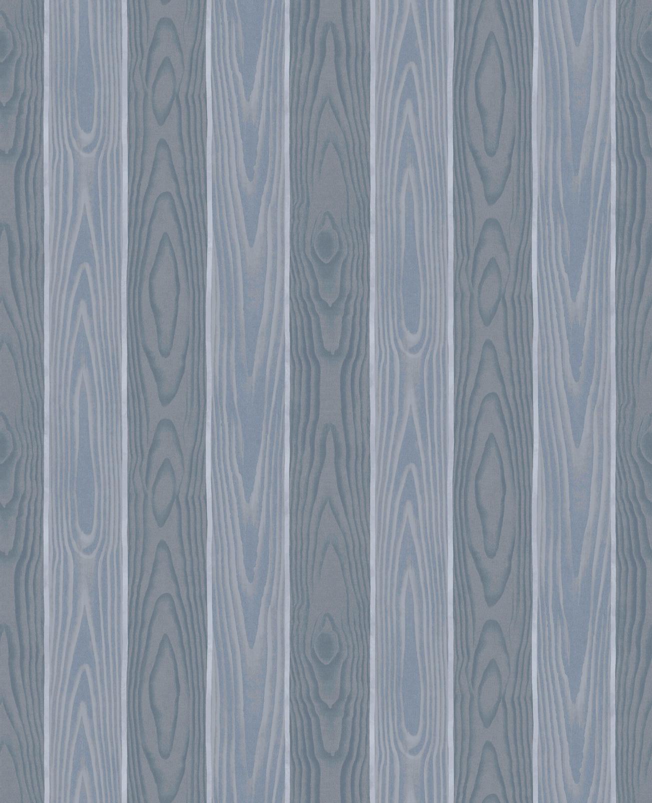 Kate Berry Moire Faux Bois Sky Wallpaper