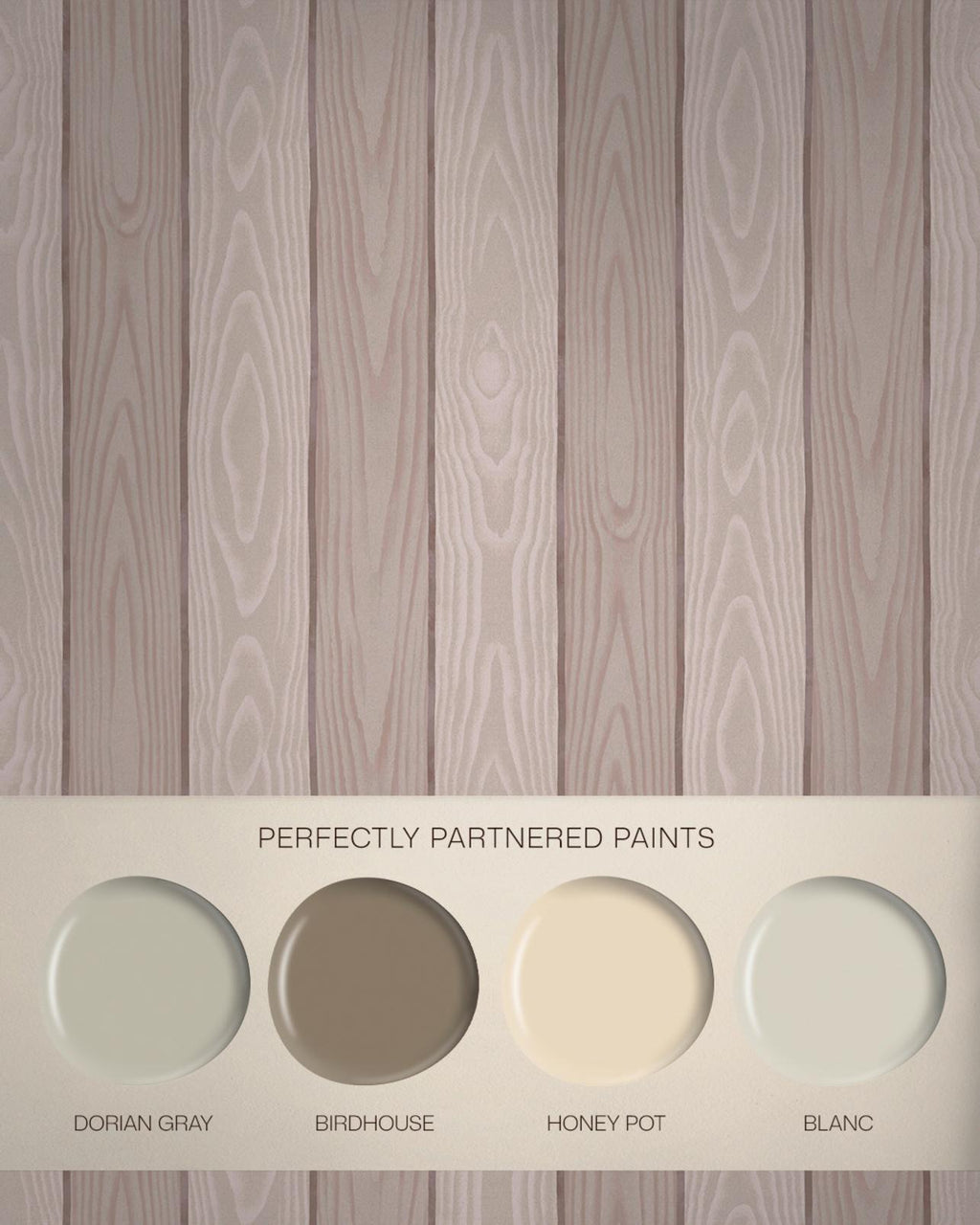 Kate Berry Moire Faux Bois Clay Wallpaper