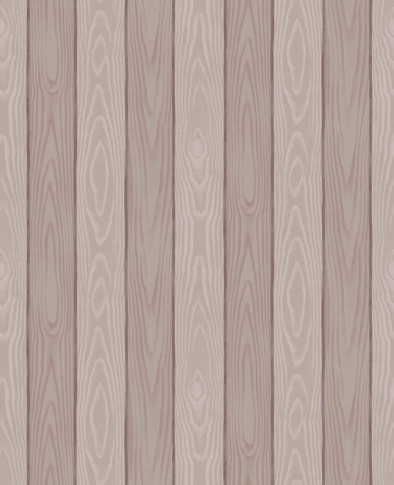Kate Berry Moire Faux Bois Clay Wallpaper