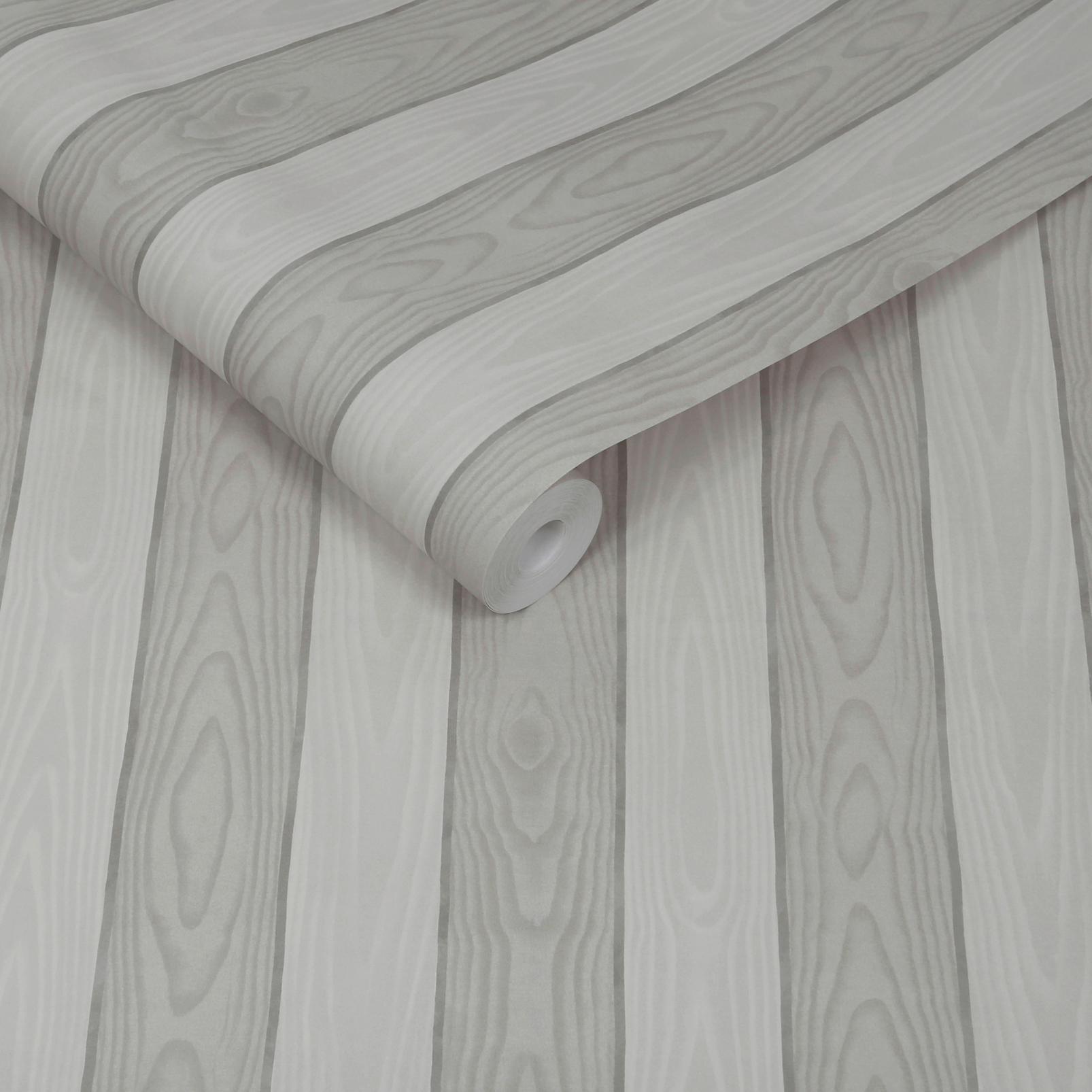 Kate Berry Moire Faux Bois Moon Wallpaper