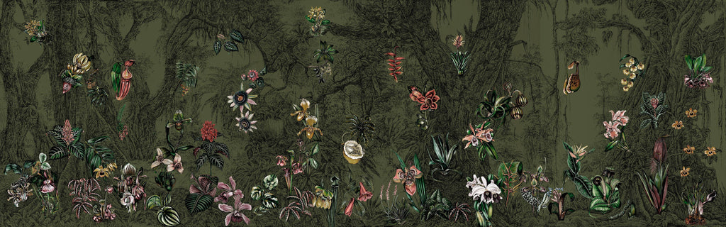 Whispering Tropics Forest Panoramic Bespoke Mural
