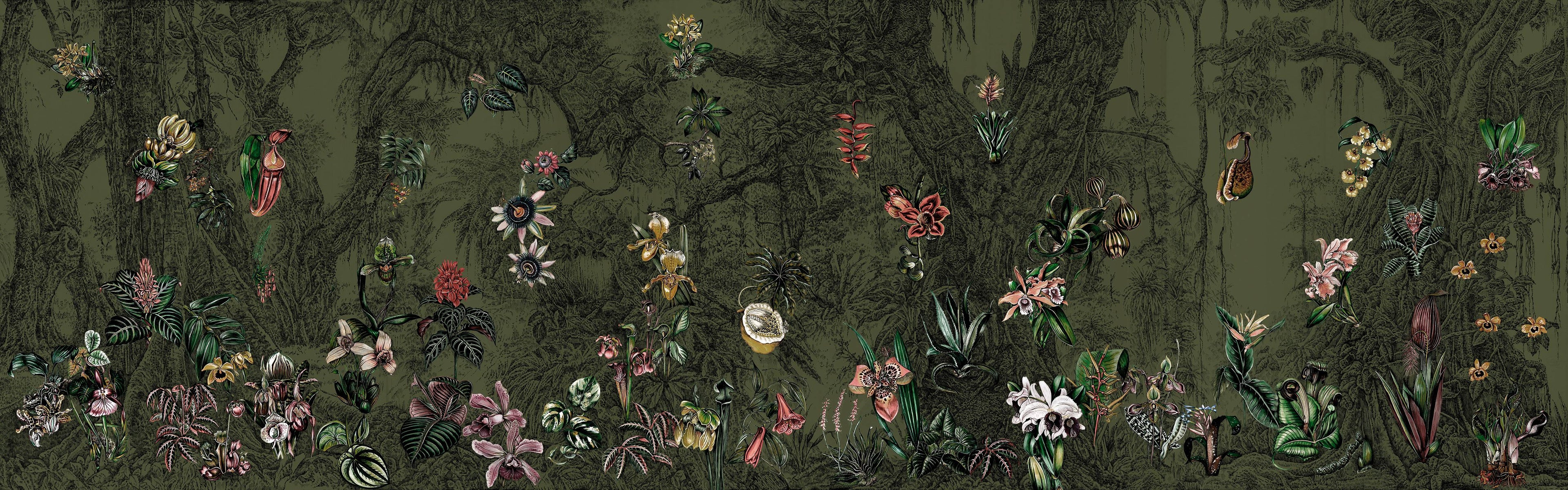 Whispering Tropics Forest Panoramic Bespoke Mural