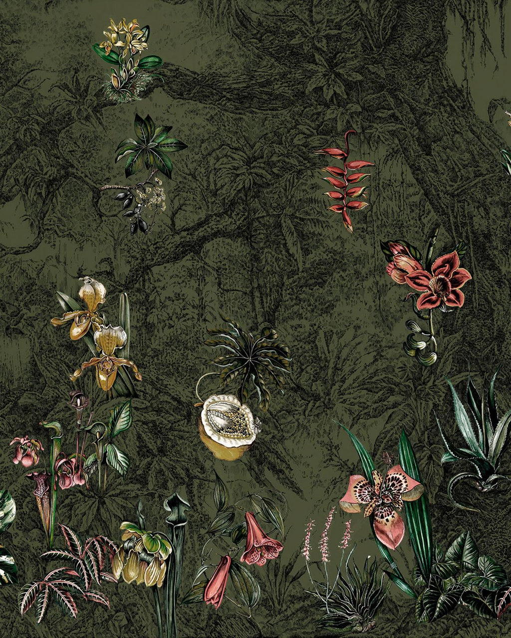 Whispering Tropics Forest Panoramic Bespoke Mural