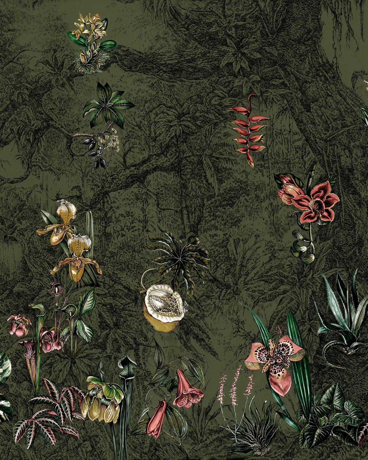 Whispering Tropics Forest Panoramic Bespoke Mural