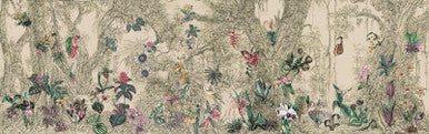 Whispering Tropics Willow Panoramic Bespoke Mural