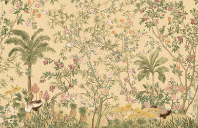 Azure Arboretum Creme Brulee Bespoke Mural