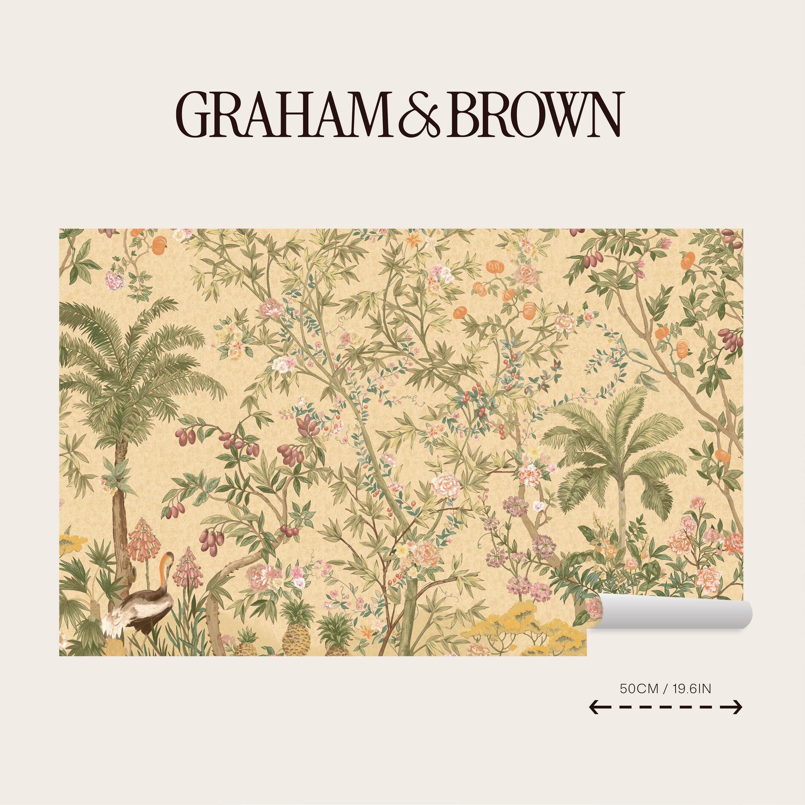Azure Arboretum Creme Brulee Bespoke Mural