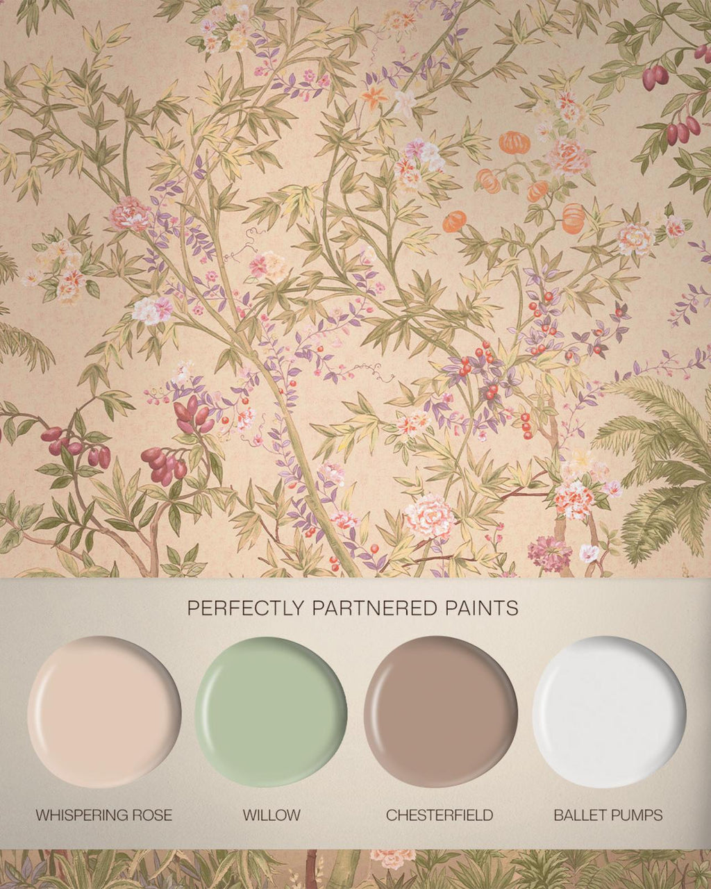 Azure Arboretum Whispering Rose Bespoke Mural