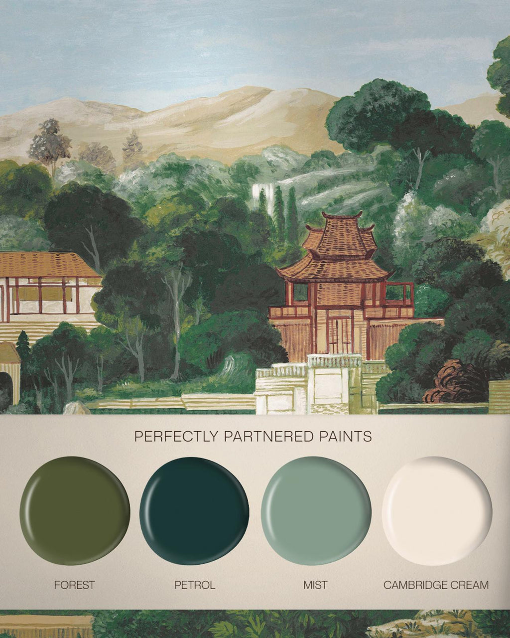 Jade Pavilion Dusk Bespoke Mural