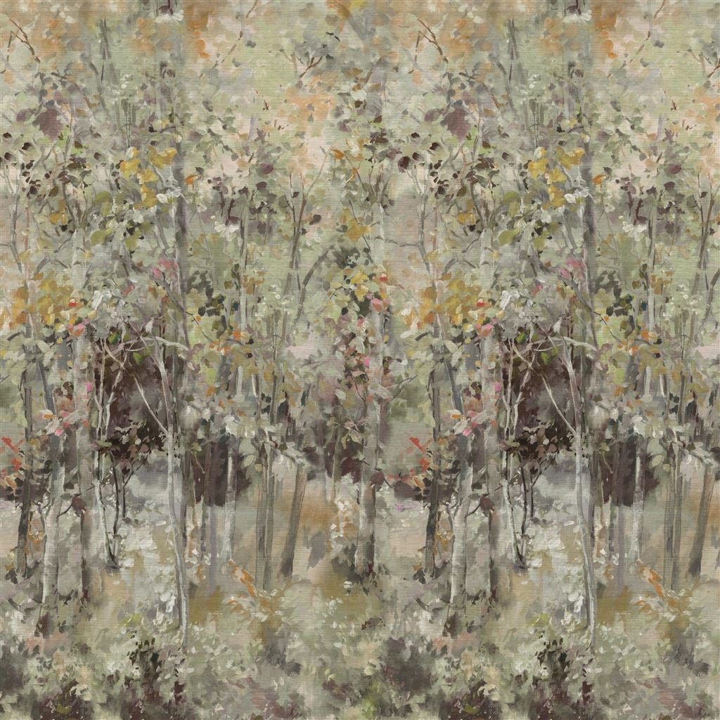 Bois De Bouleau Grasscloth Scene 1 Sepia (Scenes & Murals III)