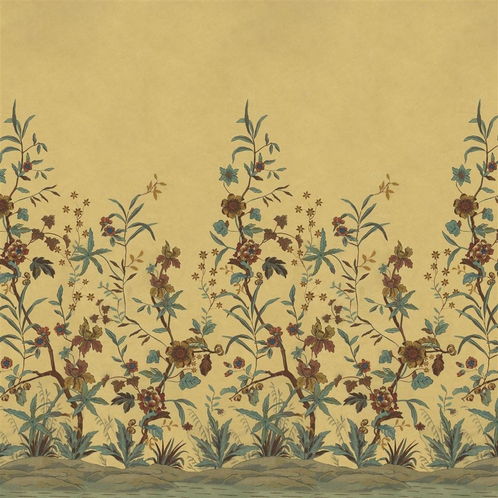 Peacock Toile Scene 2 Sepia (Picture Book Wallpapers II)