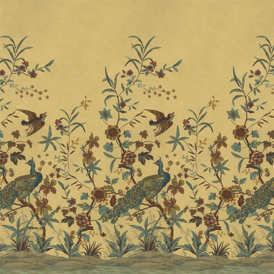 Peacock Toile Scene 1 Sepia (Picture Book Wallpapers II)