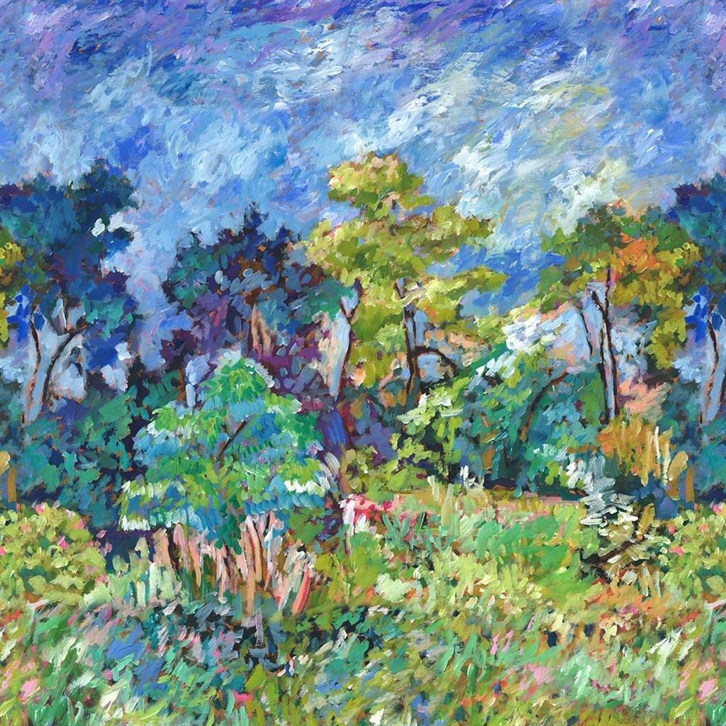 Foret Impressionniste Cobalt (Scenes & Murals III)