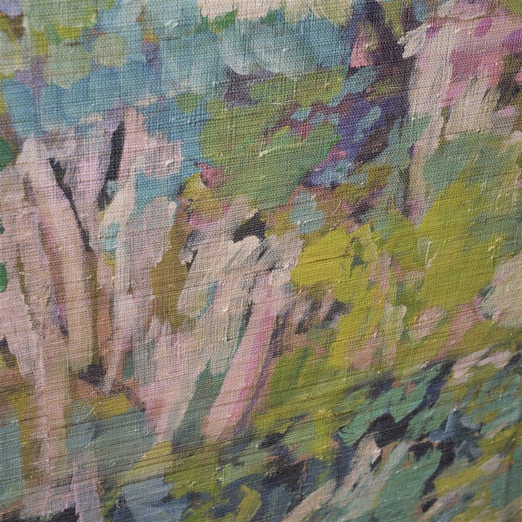 Foret Impressionniste Grasscloth Celadon (Scenes & Murals III)
