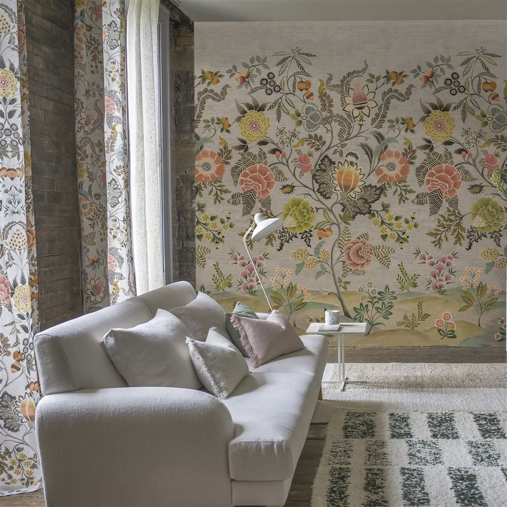Brocart Decoratif Grasscloth Sepia (Scenes & Murals III)