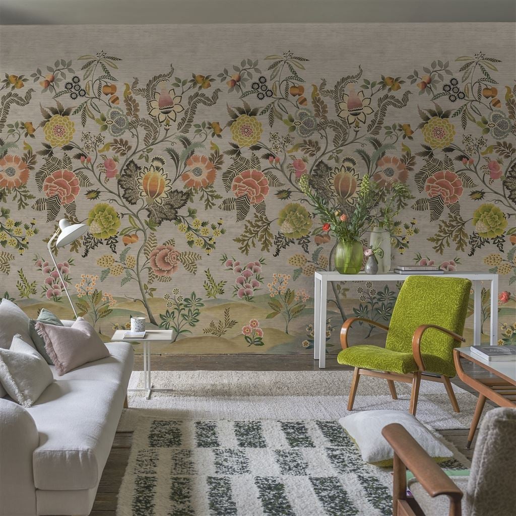 Brocart Decoratif Grasscloth Sepia (Scenes & Murals III)