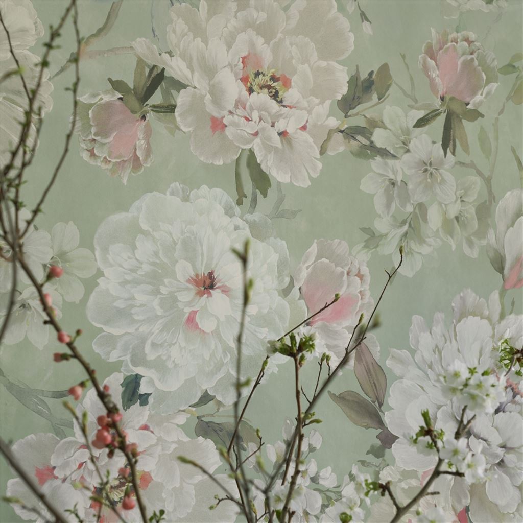 Fleur Blanche Eau De Nil (Scenes & Murals III)