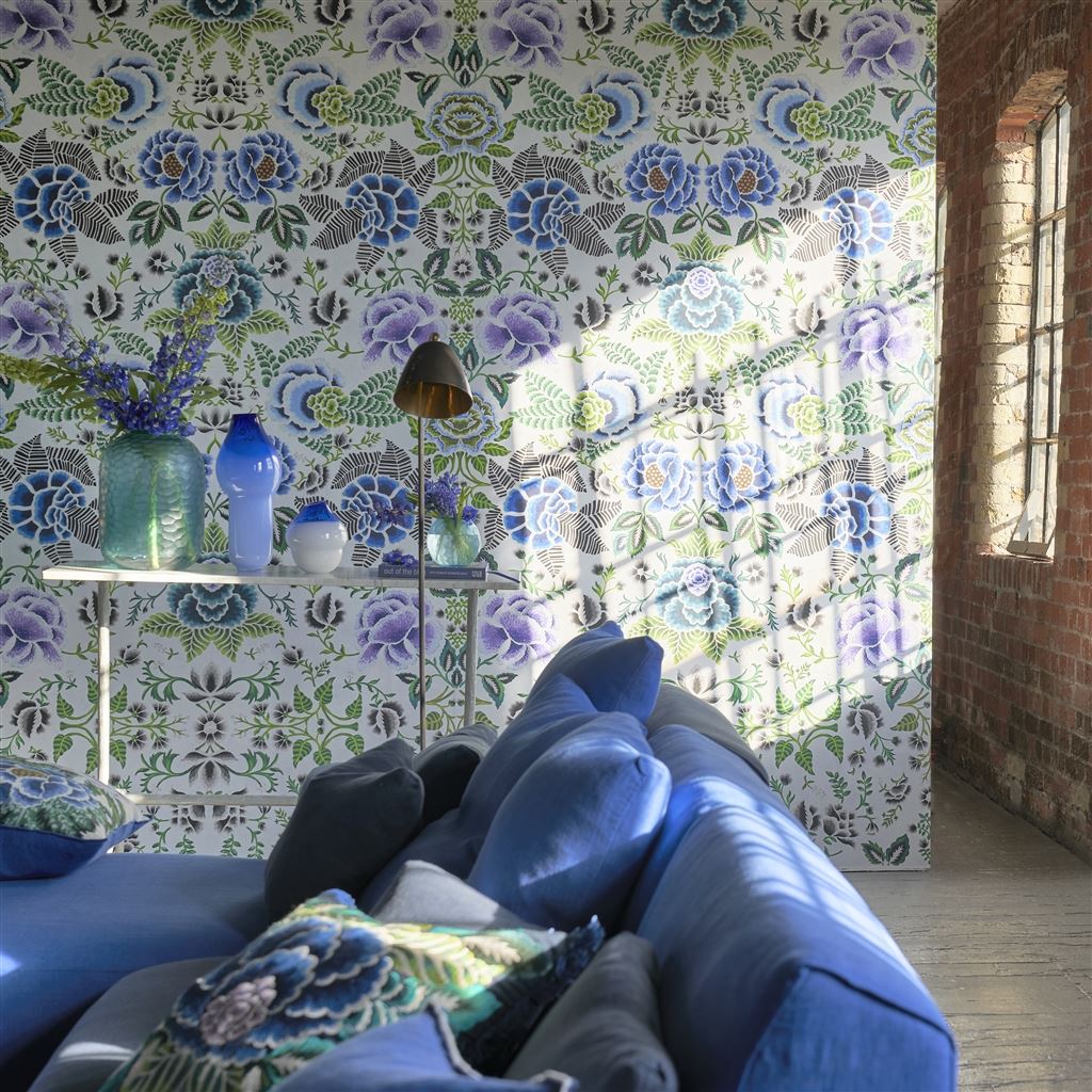 Rose De Damas Cobalt (Scenes & Murals III)
