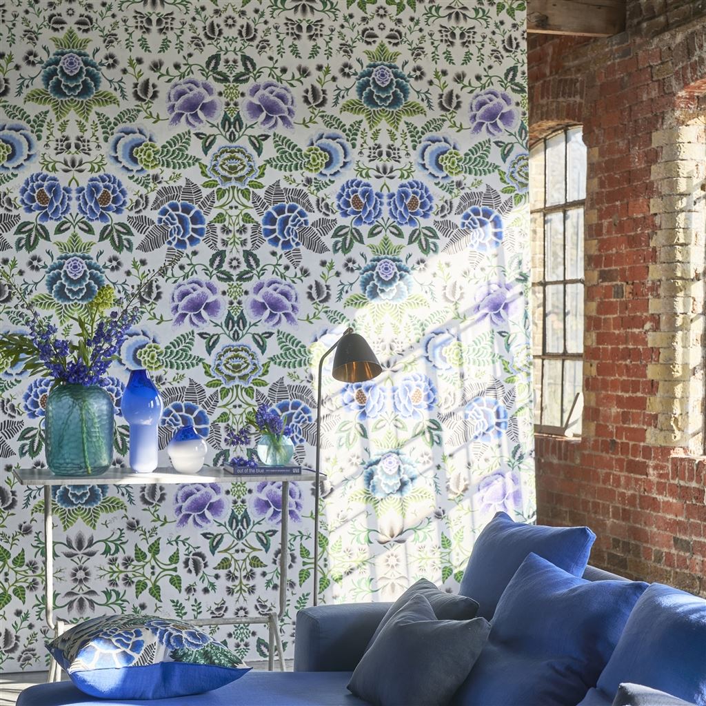Rose De Damas Cobalt (Scenes & Murals III)