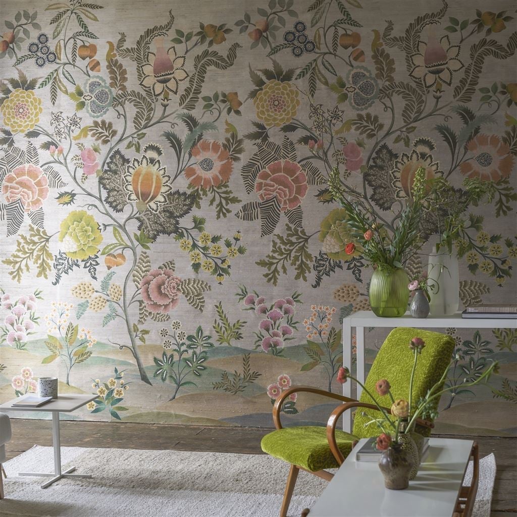 Brocart Decoratif Grasscloth Sepia (Scenes & Murals III)