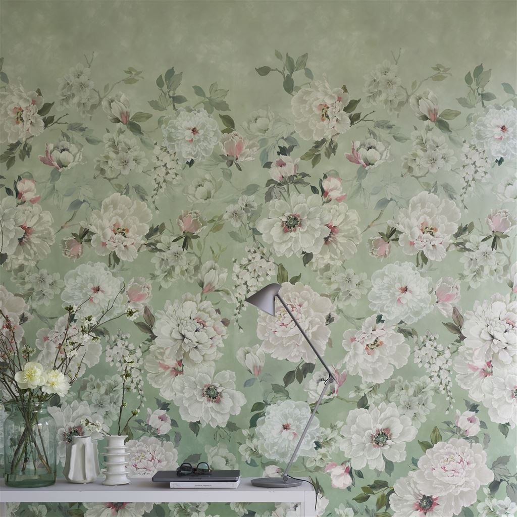 Fleur Blanche Eau De Nil (Scenes & Murals III)