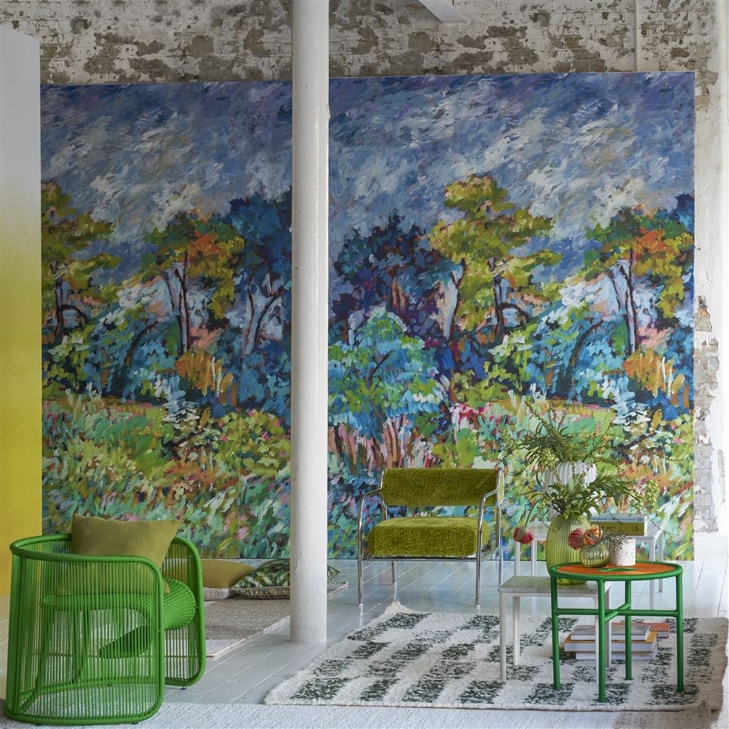 Foret Impressionniste Cobalt (Scenes & Murals III)