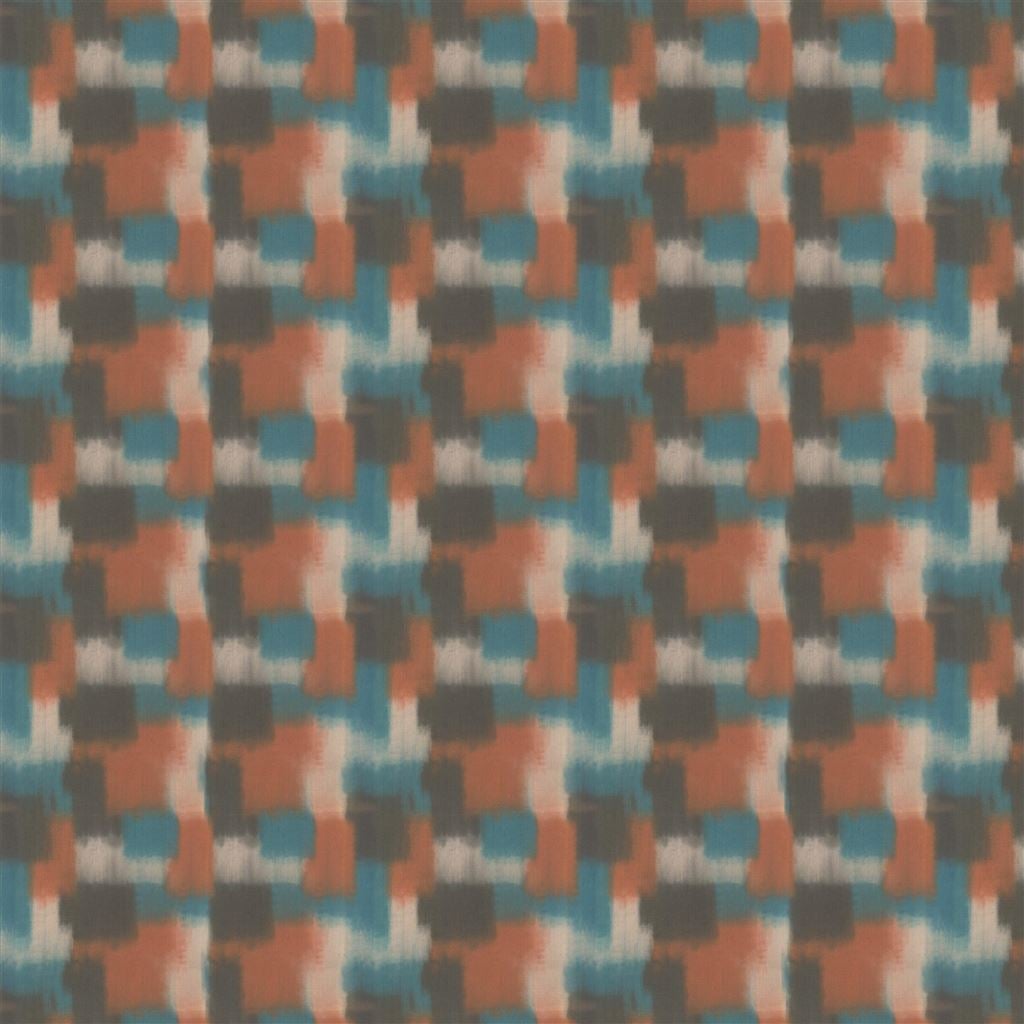 Carrés Ombrés Terracotta (Palette Provençale Fabrics & Wallpaper)