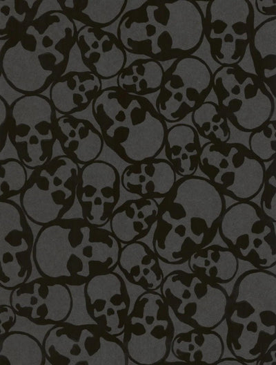 Skulls Flock Black Wallpaper