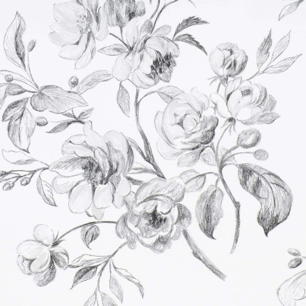 Watelet - Black And White (The Edit - Flowers Wallpaper Volume I)