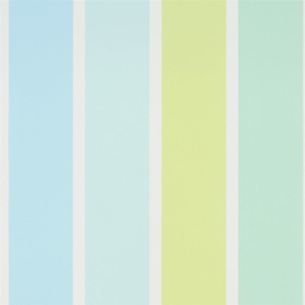 Fun Fair Stripe - Aqua (Around The World)