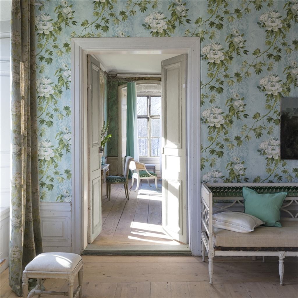 Floreale - Celadon (The Edit - Flowers Wallpaper Volume I)