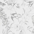 Sibylla Garden - Black And White (The Edit - Flowers Wallpaper Volume I)