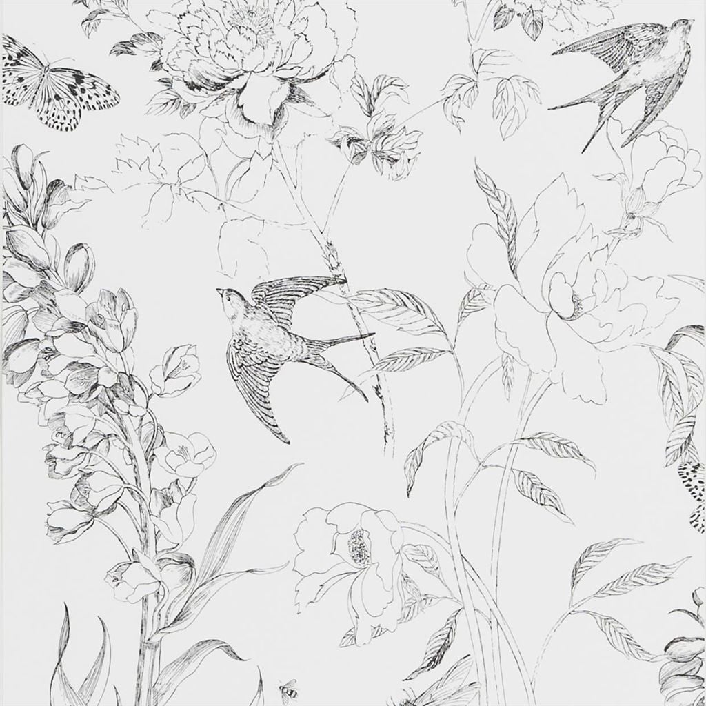 Sibylla Garden - Black And White (The Edit - Flowers Wallpaper Volume I)