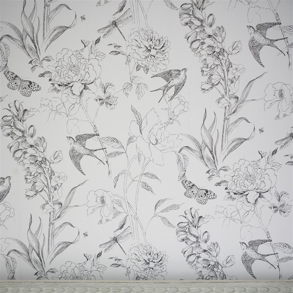 Sibylla Garden - Black And White (The Edit - Flowers Wallpaper Volume I)