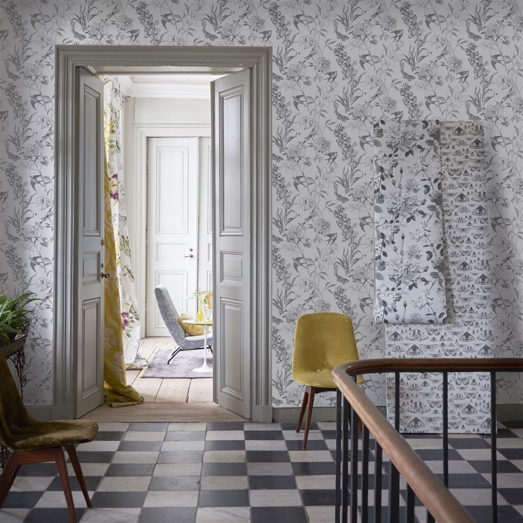 Sibylla Garden - Black And White (The Edit - Flowers Wallpaper Volume I)